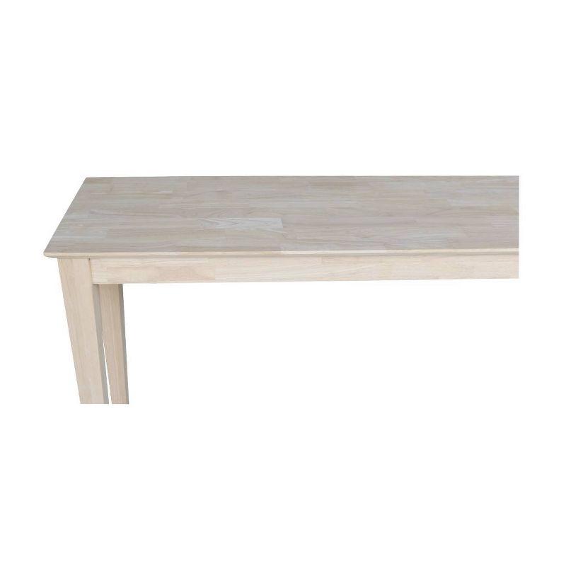 Elegant Shaker Solid Wood Console Table with Butcher Block Surface, 72"