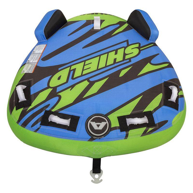 Airhead AHSH-T1 Shield Single Person Towable Inflatable Water Tube with Speed Safety Valve for Quick Inflation and 4 Nylon Handles