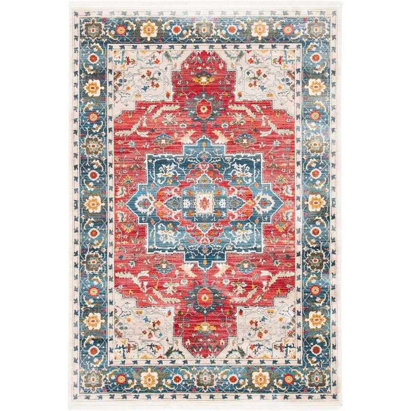 Vintage Persian VTP478 Power Loomed Area Rug - Red/Blue - 5'x7'6" - Safavieh.