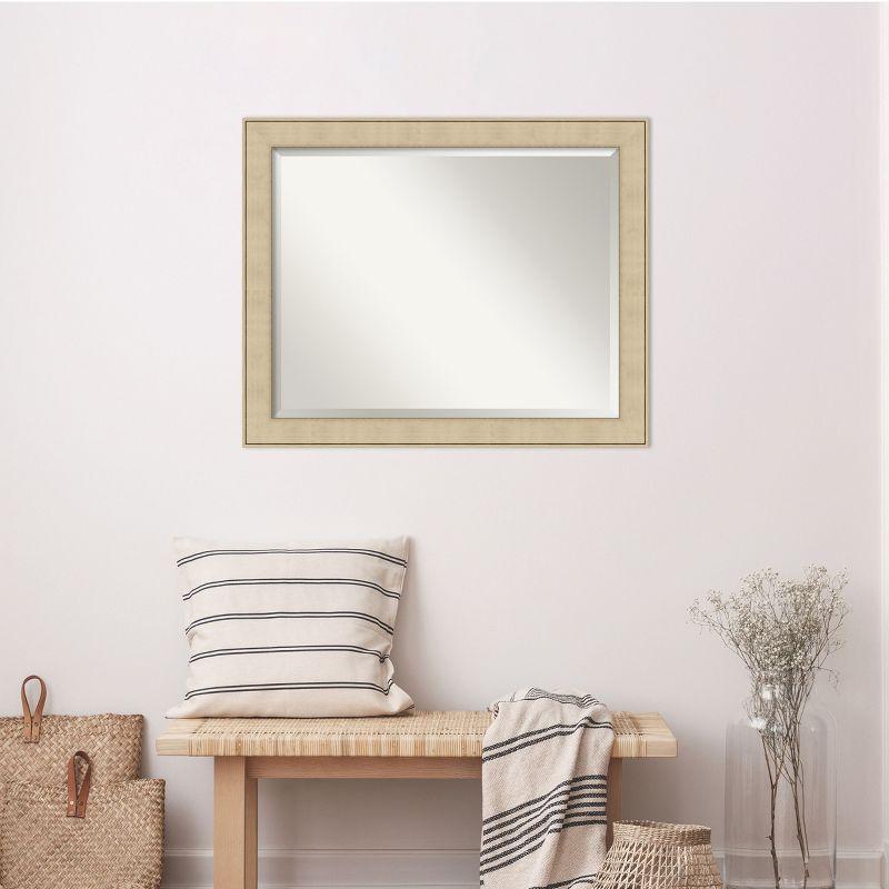 Amanti Art Classic Honey Silver Beveled Wall Mirror 26 x 32 in.