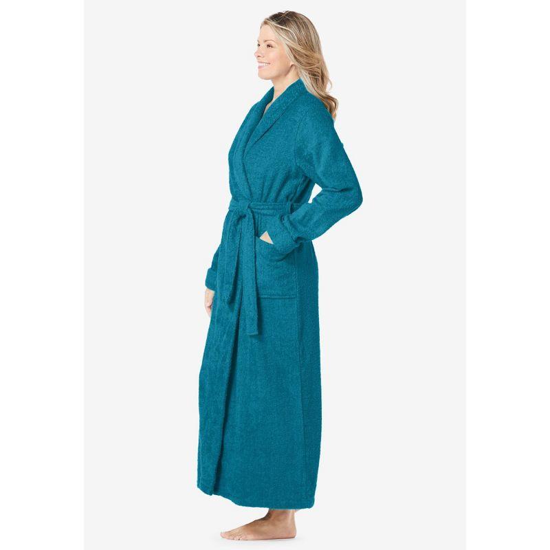 Dreams & Co. Women's Plus Size Long Terry Robe