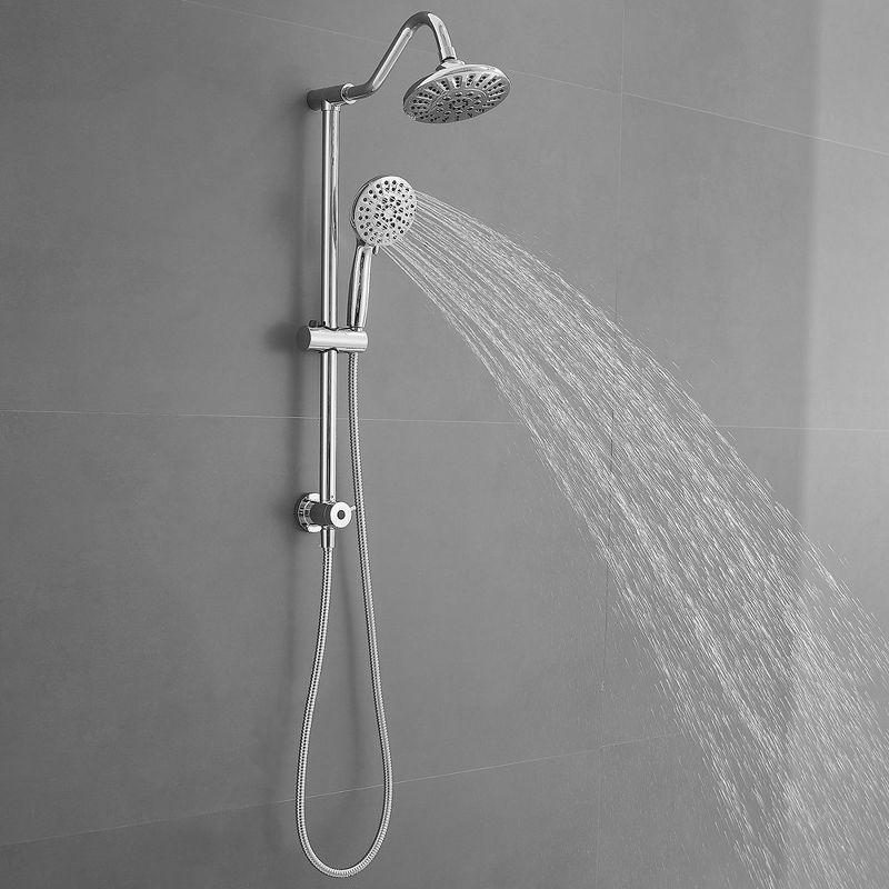 5-spray Wall Mount 6 in. Shower Head and Handheld Shower Head 1.8 GPM with Stainless Steel Hose