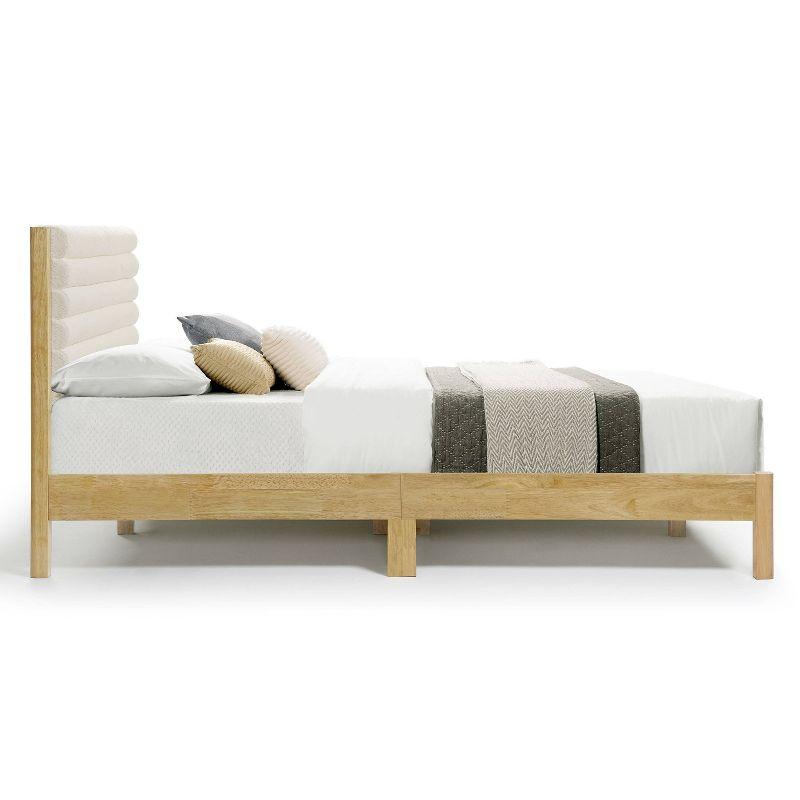 HOMES: Inside + Out Queen Belna Platform Bed with Boucle Upholstery Natural