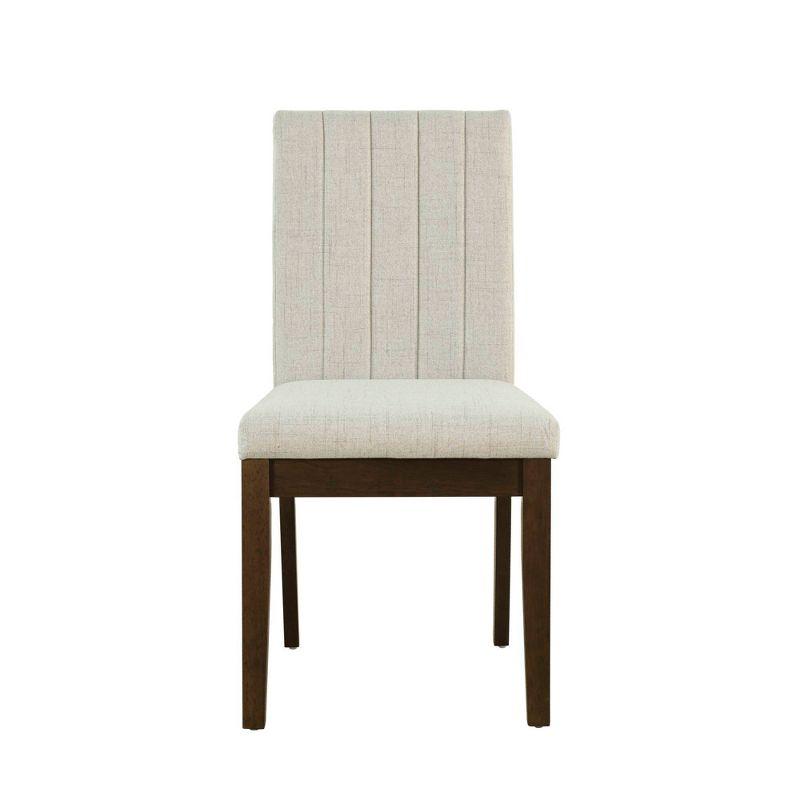 510 Design Set of 2 Everly Upholstered Channel Back Dining Chairs