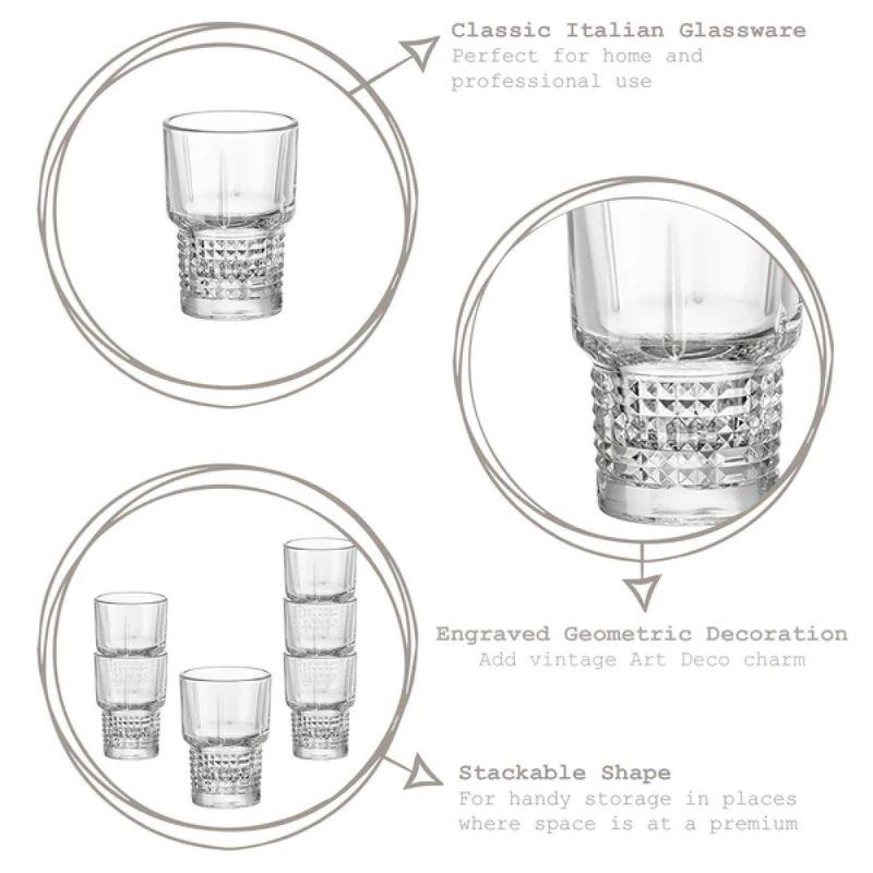 Bormioli Rocco Bartender Novecento Shot Glass - Set of 6