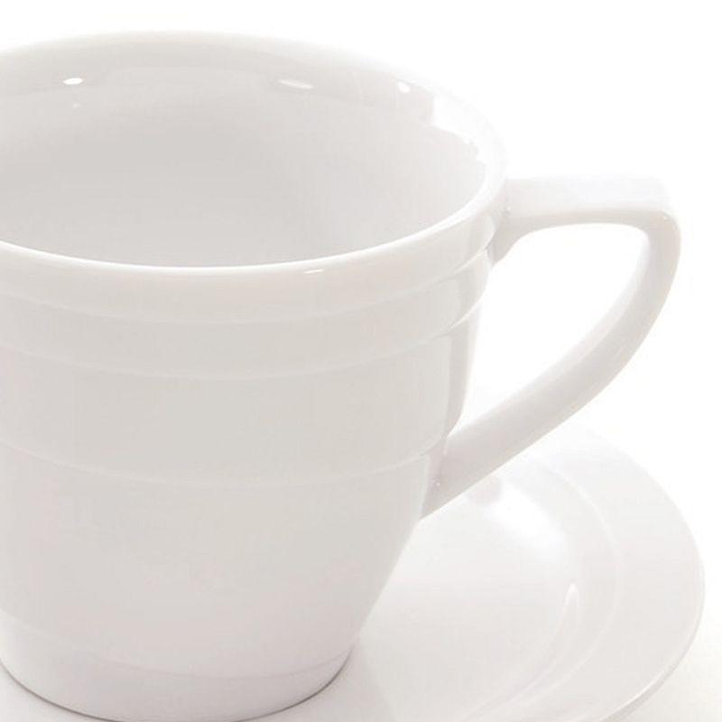 BergHOFF 4Pc Essentials Porcelain Espresso Cup 3.5 oz., and Saucers (Set of 4)