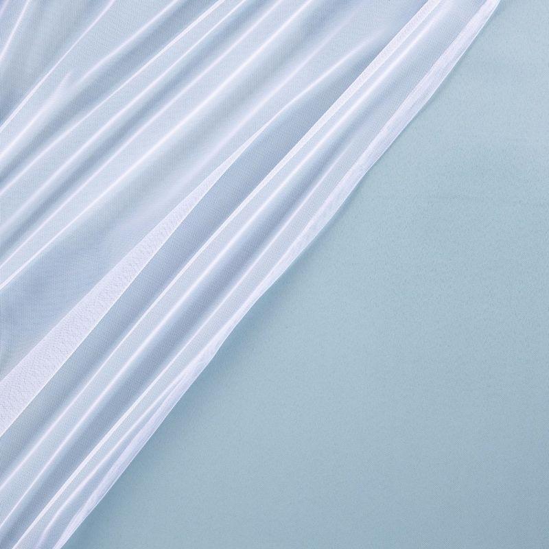 Set of 2 (84"x52") Caterina Layered Solid Blackout with Sheer Top Curtain Panels Aqua - Exclusive Home: Room Darkening, Thermal Insulated