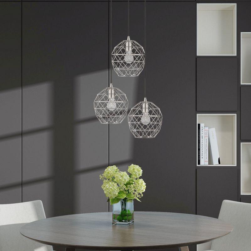 Livex Lighting Geometric Shade 1 - Light Pendant in  Brushed Nickel