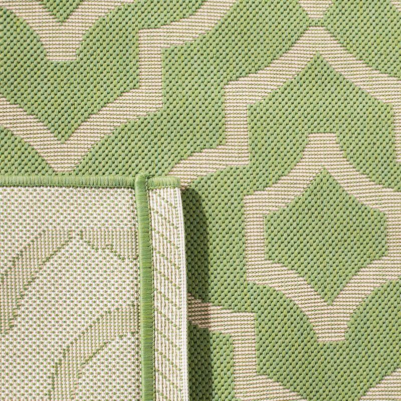 Courtyard CY6926 Power Loomed Indoor and Outdoor Area Rug - Green/Beige - 5'3"x7'7" - Safavieh