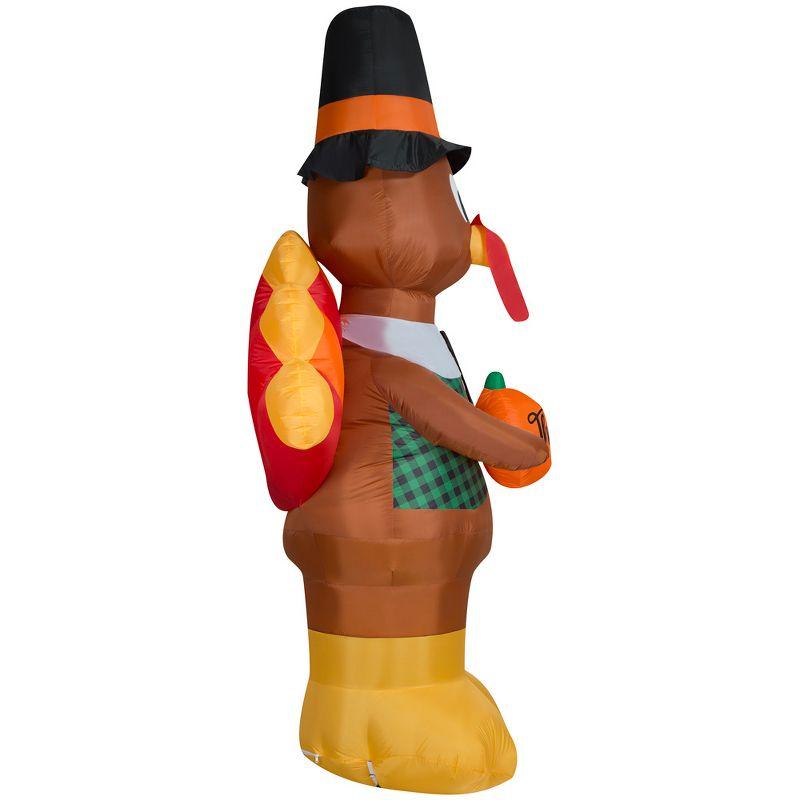 Gemmy Airblown Inflatable Thankful Turkey Giant, 10 ft Tall, Multi