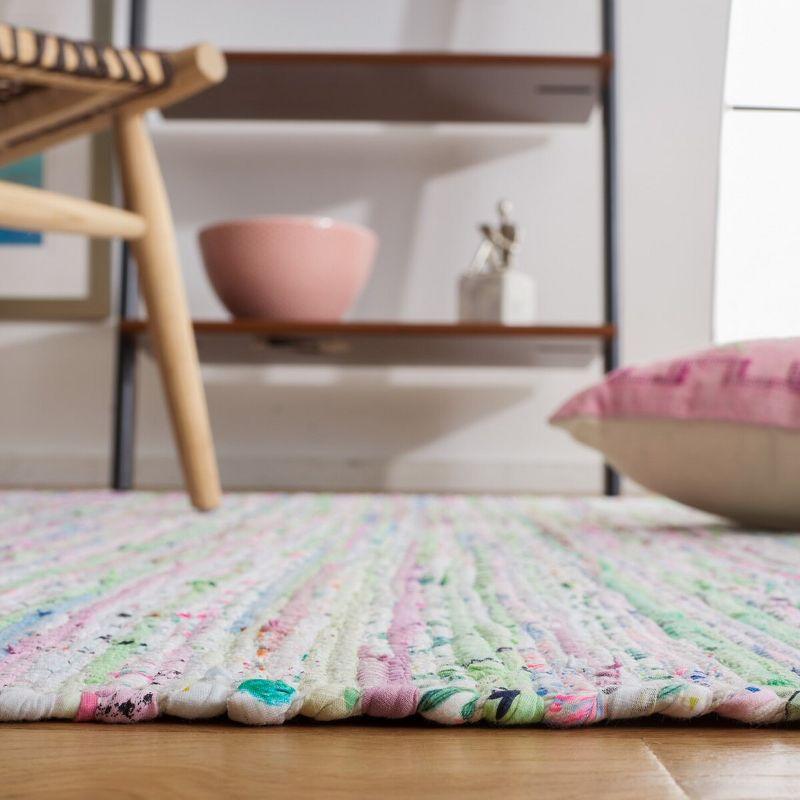 Rag Rug RAR125 Hand Woven Indoor Area Rug - Light Green/Multi - 6'x9' - Safavieh.