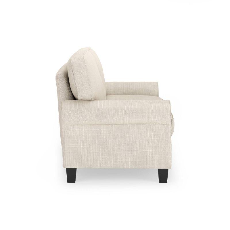 Serta Copenhagen 61" Rolled Arm Sofa, Easy Care Fabric, Soft Pillow Back, Pocket Coil Seat Cushions