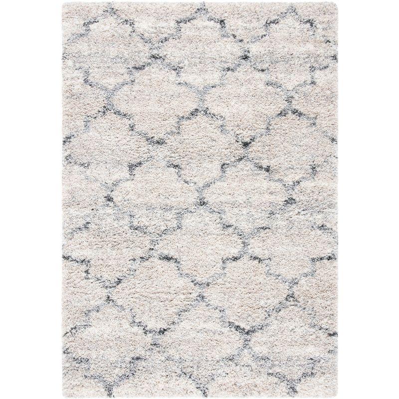 Fontana Shag FNT888 Power Loomed Area Rug - Grey/Ivory - 5'3"x7'6" - Safavieh.