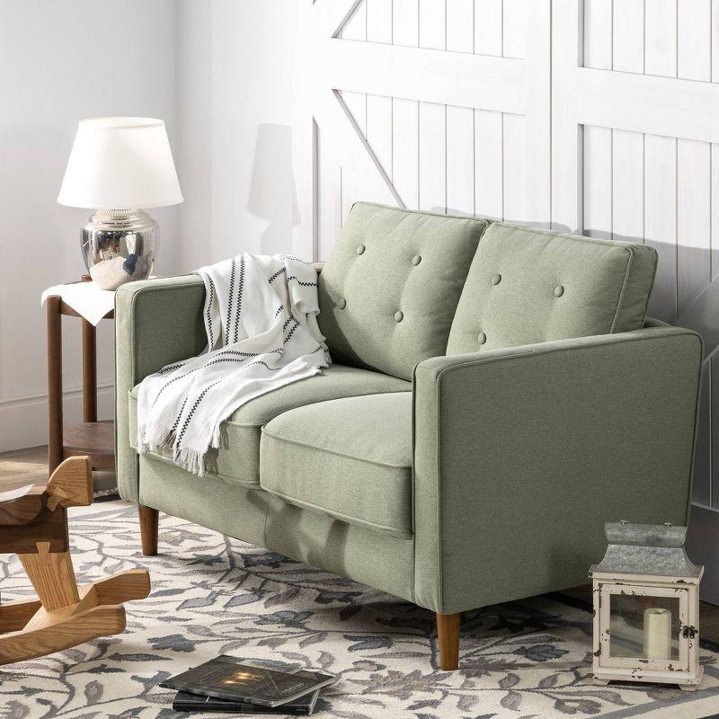 53" Lauren Loveseat Sofa Pearl Green - Zinus