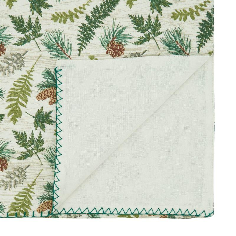 Saro Lifestyle Dining Table Runner With Forest Foliage Design, Green, 16" x 72"