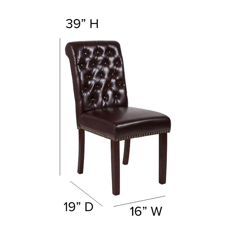 Flash Furniture HERCULES Series Parsons Chair with Rolled Back, Accent Nail Trim