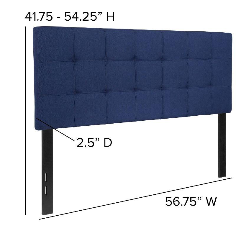 Flash Furniture Bedford Tufted Upholstered Full Size Headboard in Navy Fabric