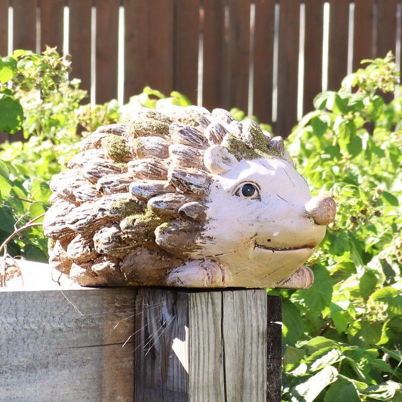 Sunnydaze Hazel the Hedgehog Statue - Indoor/Outdoor Decorative Figurine - 7"