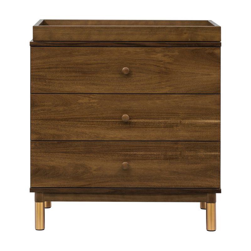 Babyletto Gelato Natural Walnut Wood 3-Drawer Dresser with Removable Changing Tray