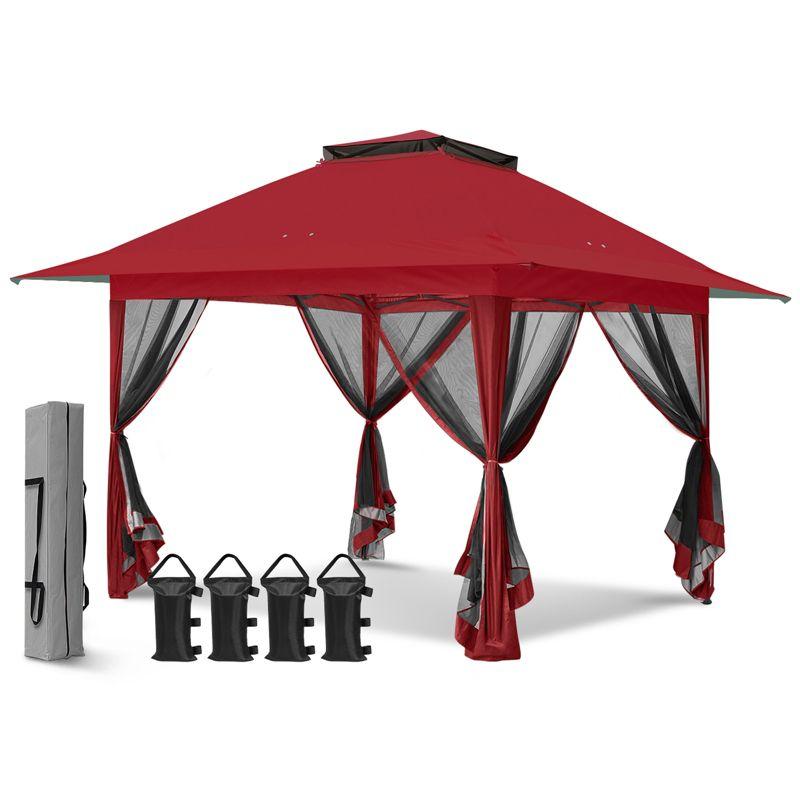 EAGLE PEAK Pop up Patio Gazebo 13 Ft. W x 13 Ft. D Metal Patio