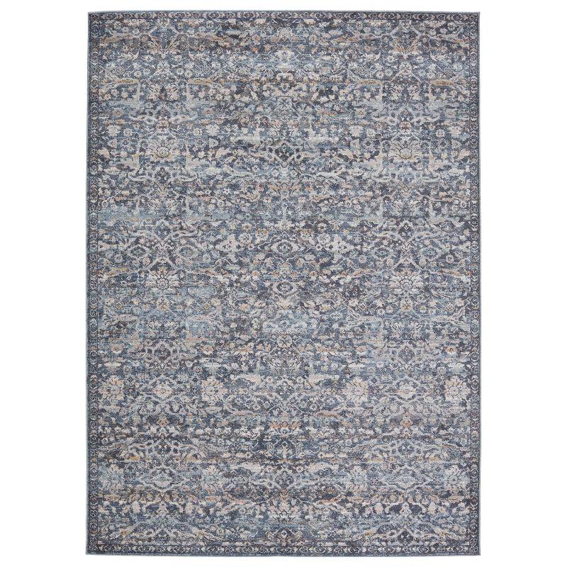 115" Gray Tufted Handmade Reversible Synthetic Rug