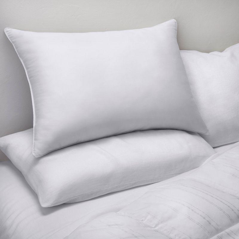 Standard/Queen Machine Washable Firm Down Alternative Pillow - Casaluna™: Hypoallergenic, 300 Thread Count Cotton