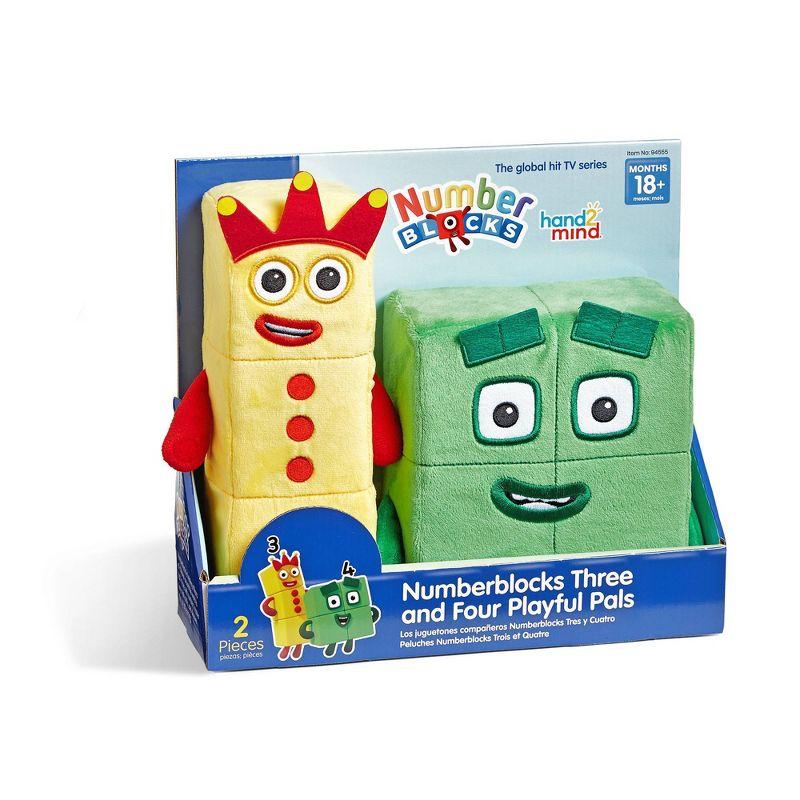 Numberblocks Three and Four Plush Playful Pals Set