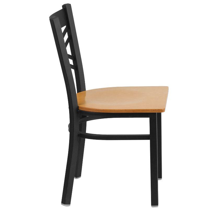 Flash Furniture Black ''X'' Back Metal Restaurant Chair