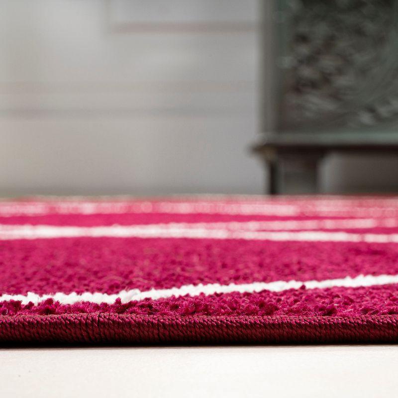 4'x6' Cole Minimalist Diamond Trellis Area Rug, Red/White - JONATHAN Y