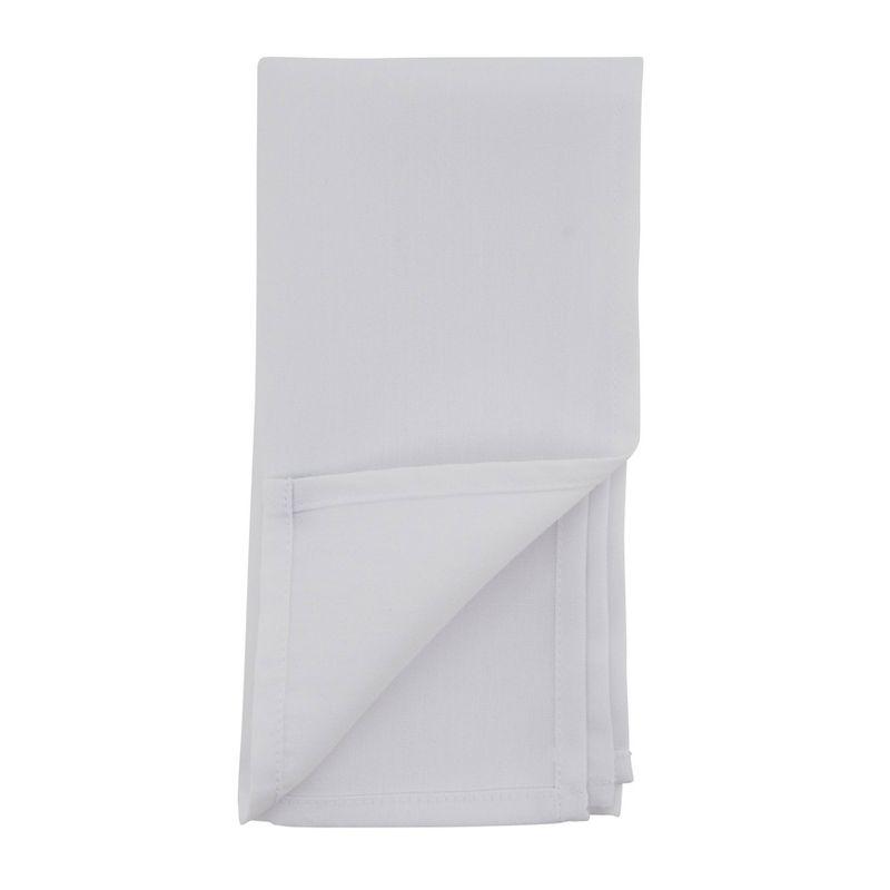 Everyday Design Napkins White (Set of 12): Saro Lifestyle Cloth Napkins, Solid Pattern, 20"x20", Machine Washable