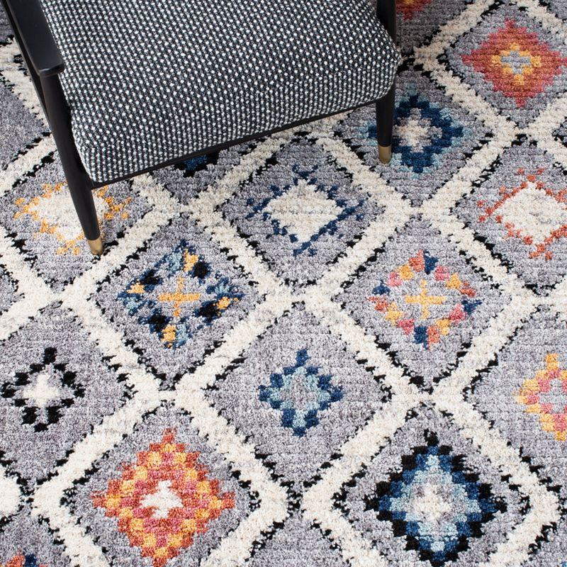 Morocco MRC965 Power Loomed Area Rug - Grey/Multi - 3'x3' - Safavieh.