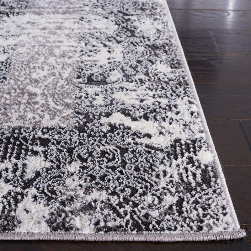 Amelia ALA271 Machine Made Indoor Area Rug - Gray/Charcoal - 6'-7"x6'-7" - Safavieh