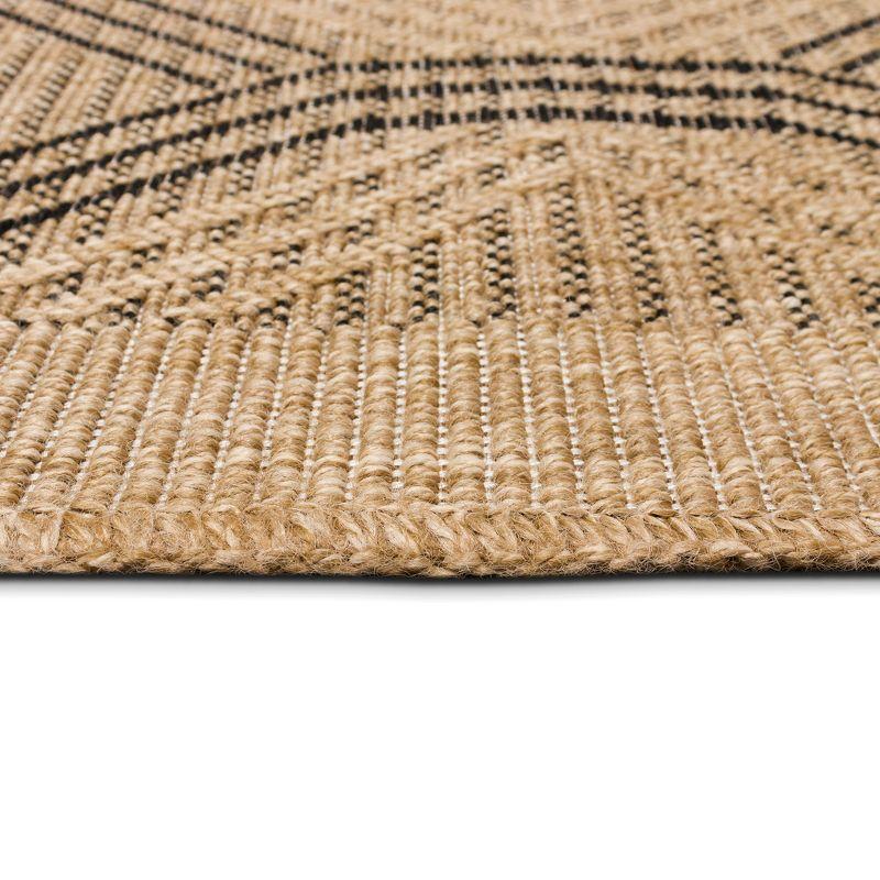 Sahara Natural Geometric Flat Woven Indoor/Outdoor Rug