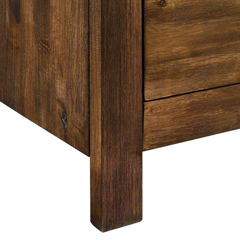 Wren 6 Drawer Dresser Chestnut - Picket House Furnishings: Mid-Century Modern Bedroom Storage, Rubberwood Frame