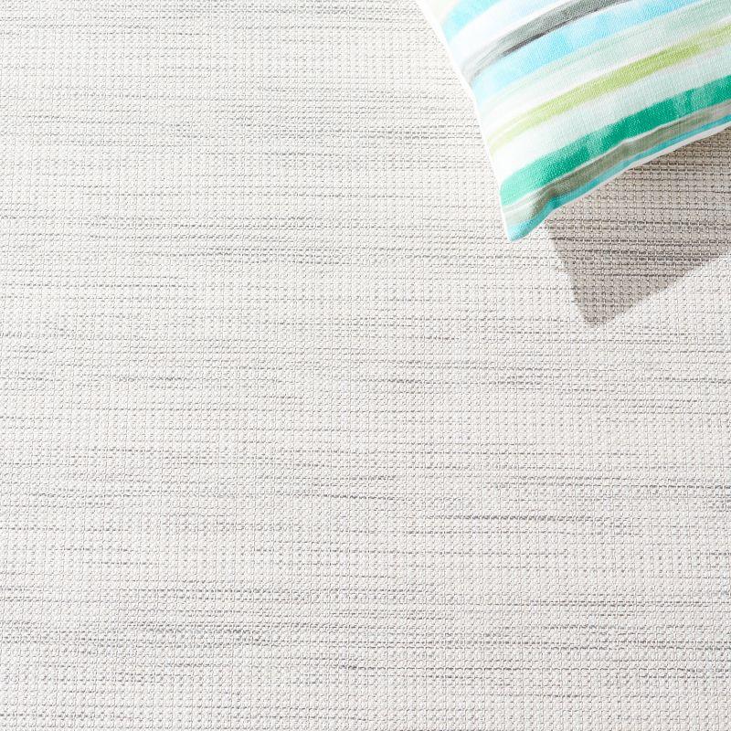 Ivory & Grey Ombre Stripe Hand-Knotted Wool Blend Area Rug