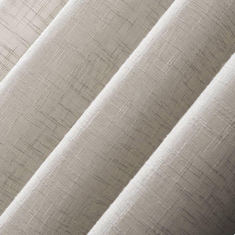 Scott Living Sheer Wallis Crosshatch Slub Textured Linen Rod Pocket Curtain Panel