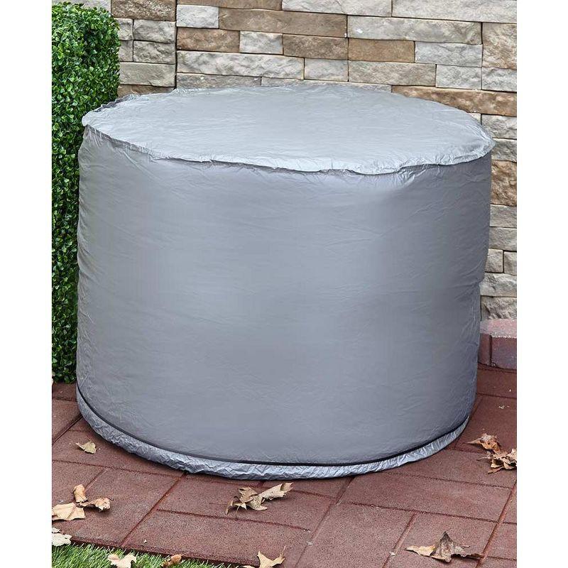 The Lakeside Collection Air Conditioner Covers for Outside Unit – Grey - Round
