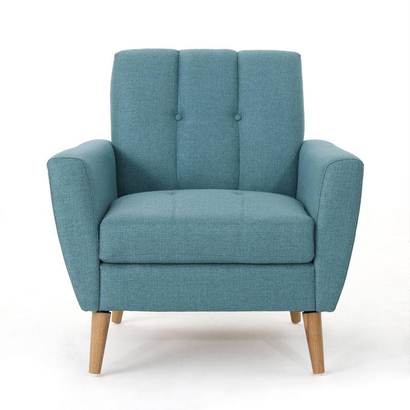 Christopher Knight Home Treston Mid Century Club Chair Blue: Upholstered Armchair, Reading Seat