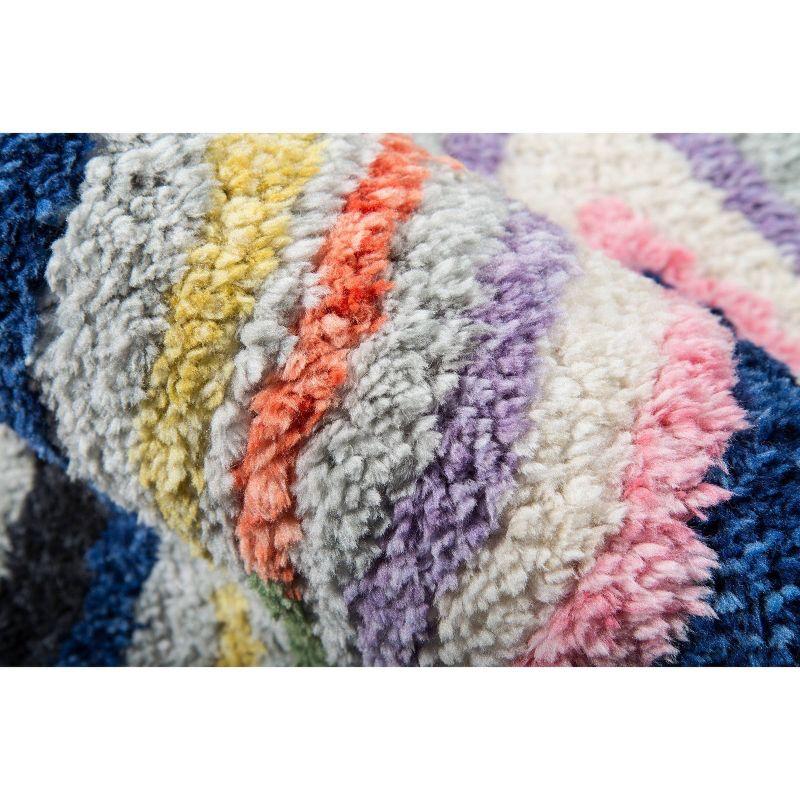 Multicolor Geometric Tufted Runner Rug 2'3" x 8' Synthetic