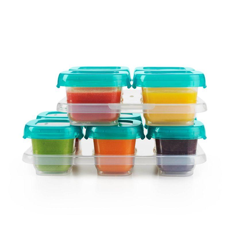 12-Piece Clear BPA-Free Plastic Baby Food Storage Set