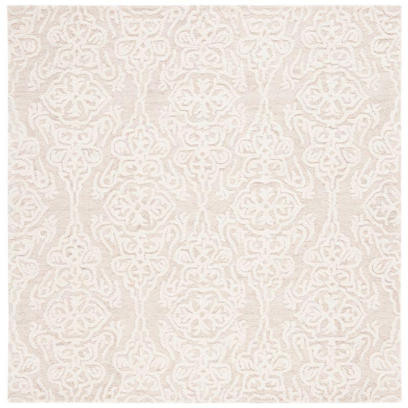 Blossom BLM112 Hand Tufted Indoor Area Rug - Beige/Ivory - 6'x6' - Safavieh