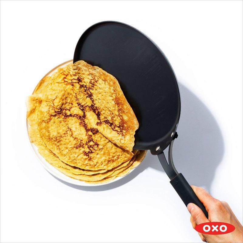 OXO Obsidian Carbon Steel 10" Crepe Pan with Silicone Sleeve