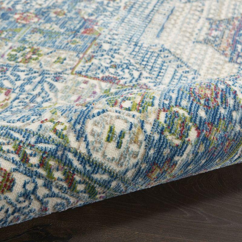 Nourison Global Vintage GLB17 Indoor only Area Rug - Ivory Light Blue 4' x 6'