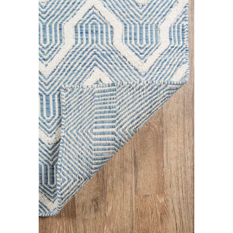 Langdon Prince Hand Woven Wool Area Rug Blue - Erin Gates by Momeni