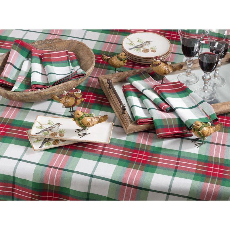 Holiday Plaid Rectangular Polyester Tablecloth, 70" x 104", Multicolor