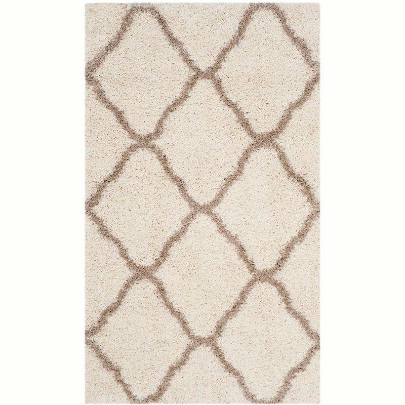 Hudson Shag SGH283 Power Loomed Indoor Area Rug - Ivory/Beige - 4'x6' - Safavieh.