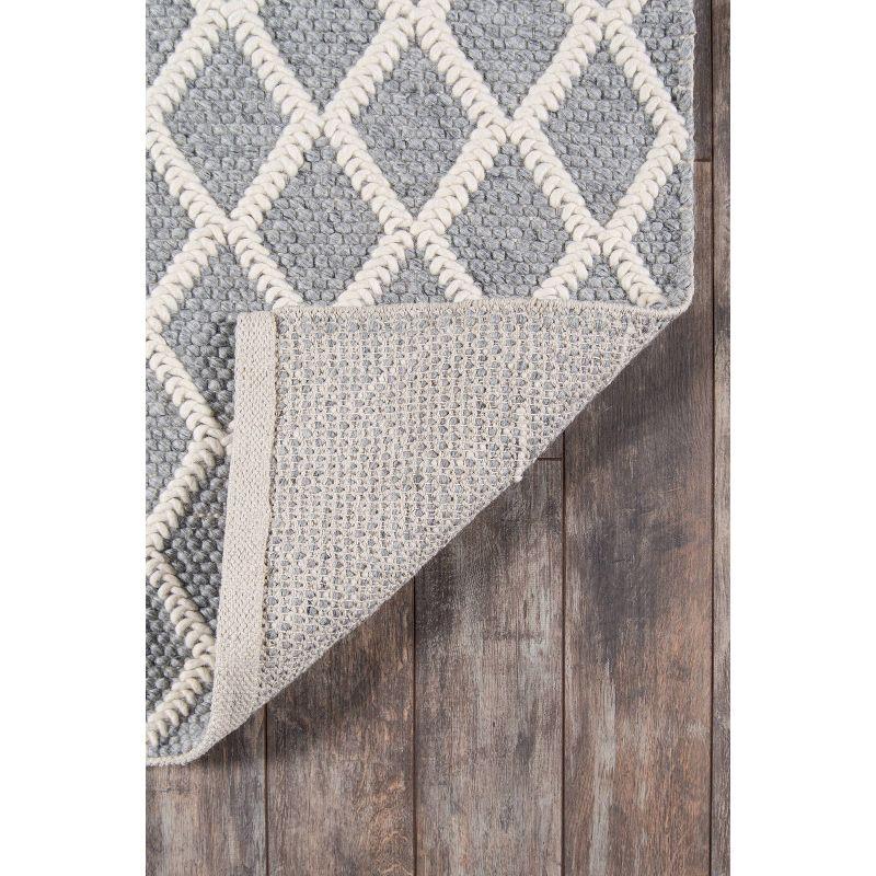 2'x3' Andes Romilly Accent Rug Gray - Momeni: Geometric Wool & Viscose, Medium Pile, Handmade, Modern Decor