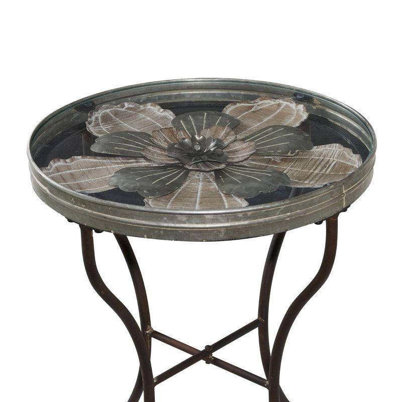 Farmhouse Metal Coffee Table Silver - Olivia & May