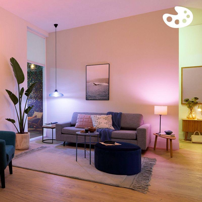 Philips 2pk 8.8W Smart LED Wi-Fi and Bluetooth A19 Color: Energy Star, Dimmable, 800 Lumens, Apple HomeKit Compatible
