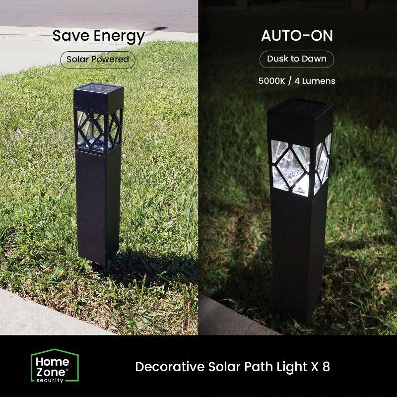 Solar Black LED Pathway Lights Multipack with ABS Housing